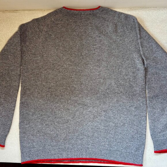 Golden Goose Deluxe Brand Men’s Wool Sweater – Gray with Red Trim (Size XL) - Picture 2 of 7